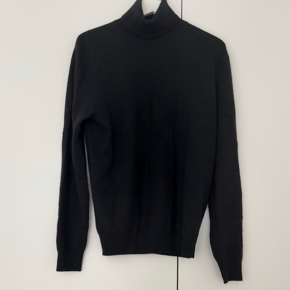 Saks Fifth Avenue Cashmere Turtleneck Sweater, Black, Men’s M